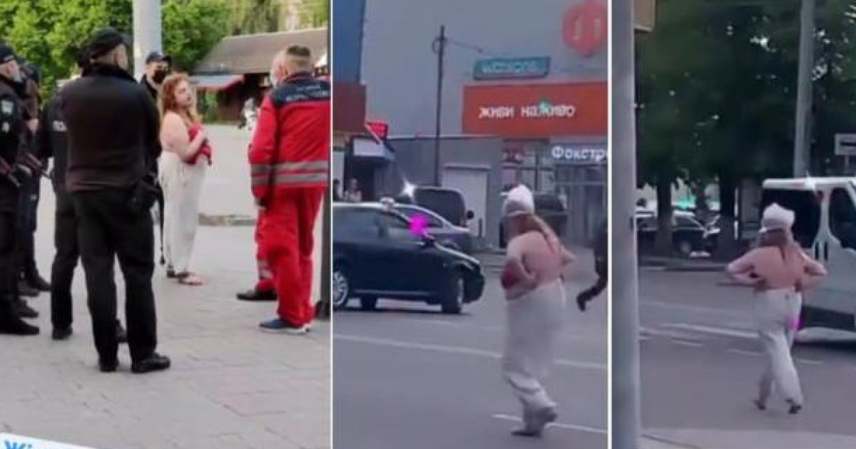 "А, що я не маю права": вулицею в Івано-Франківську гуляла напівоголена жінка
