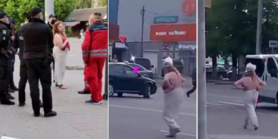 "А, що я не маю права": вулицею в Івано-Франківську гуляла напівоголена жінка