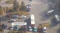 Водитель не поставил на ручник: в Днепре пассажирский автобус "сыграл в боулинг" с двумя припаркованными авто (видео)