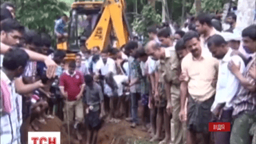 В Індії місцеві жителі врятували слоненя з пастки