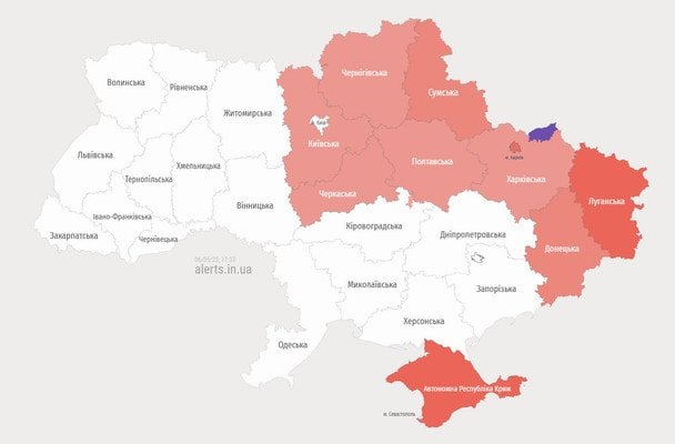 В Украине раздается воздушная тревога — где опасно (карта)