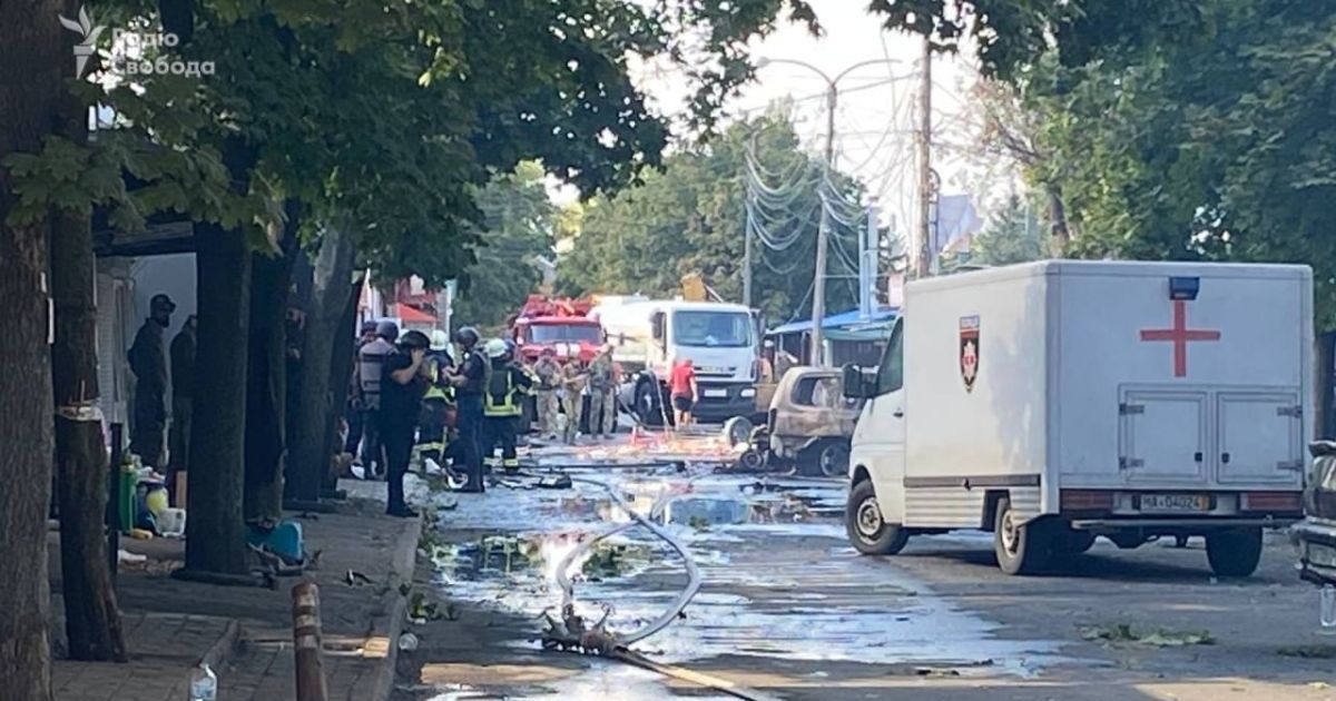 The site of the missile strike in Kostiantynivka / Photo: Telegram/Denys Shmyhal