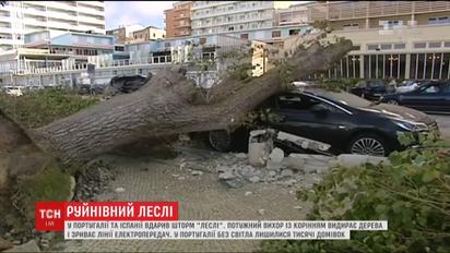 МИД советует воздержаться от поездок в Португалию из-за мощного урагана "Лесли"