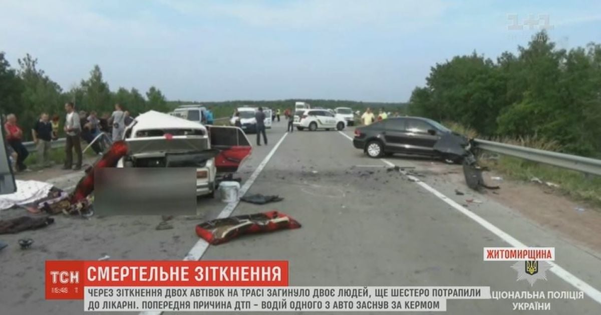 Сон за рулем: двое людей погибли из-за аварии на Житомирщине