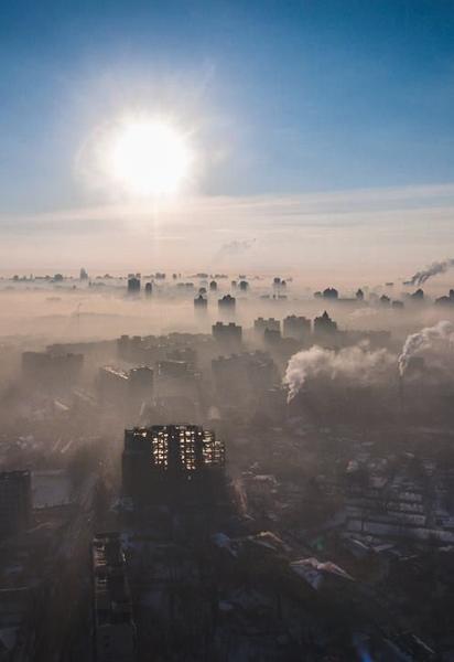 Дымка в Киеве, фото Максима Кудимця