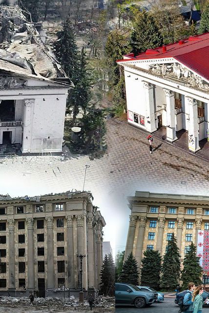 "До" и "после" вторжения: какими были разрушены украинские города и как выглядят сейчас (фото)