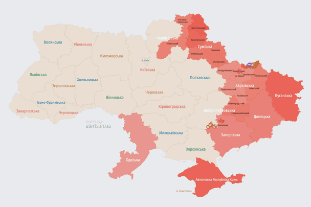 Росія атакує Україну БпЛА: напрямок руху