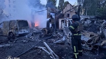 Атака на Київ 2 червня / © ГУ ДСНС у Києві