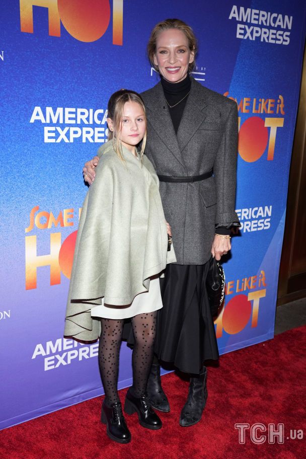 Ума Турман с младшей дочерью Луной / © Associated Press