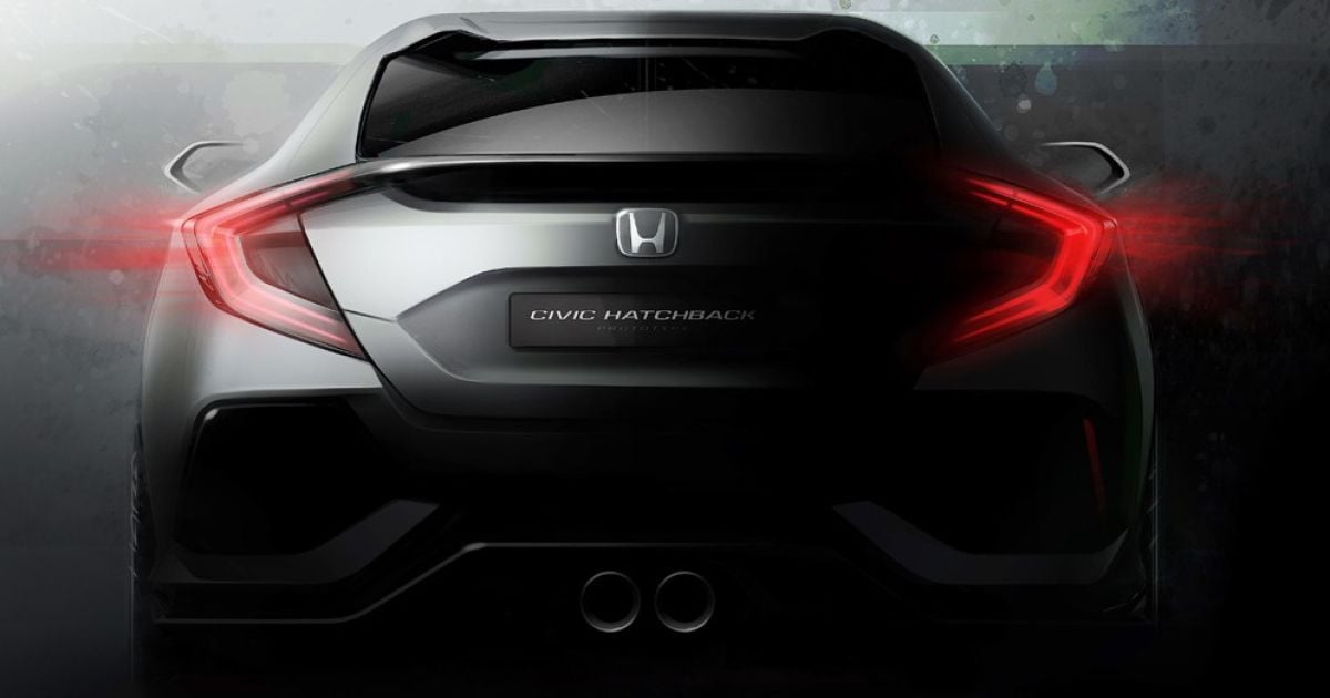 Honda показала тизер Civic десятого поколения в кузове хэтчбек
