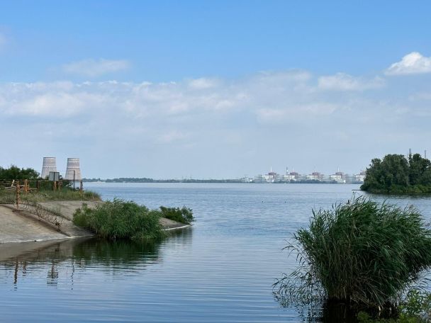 Ставок-охолоджувач на Запорізькій АЕС / © Рафаель Маріано Гроссі