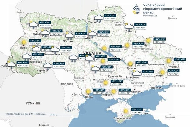 Погода в Україні 3 липня / © Укргідрометцентр