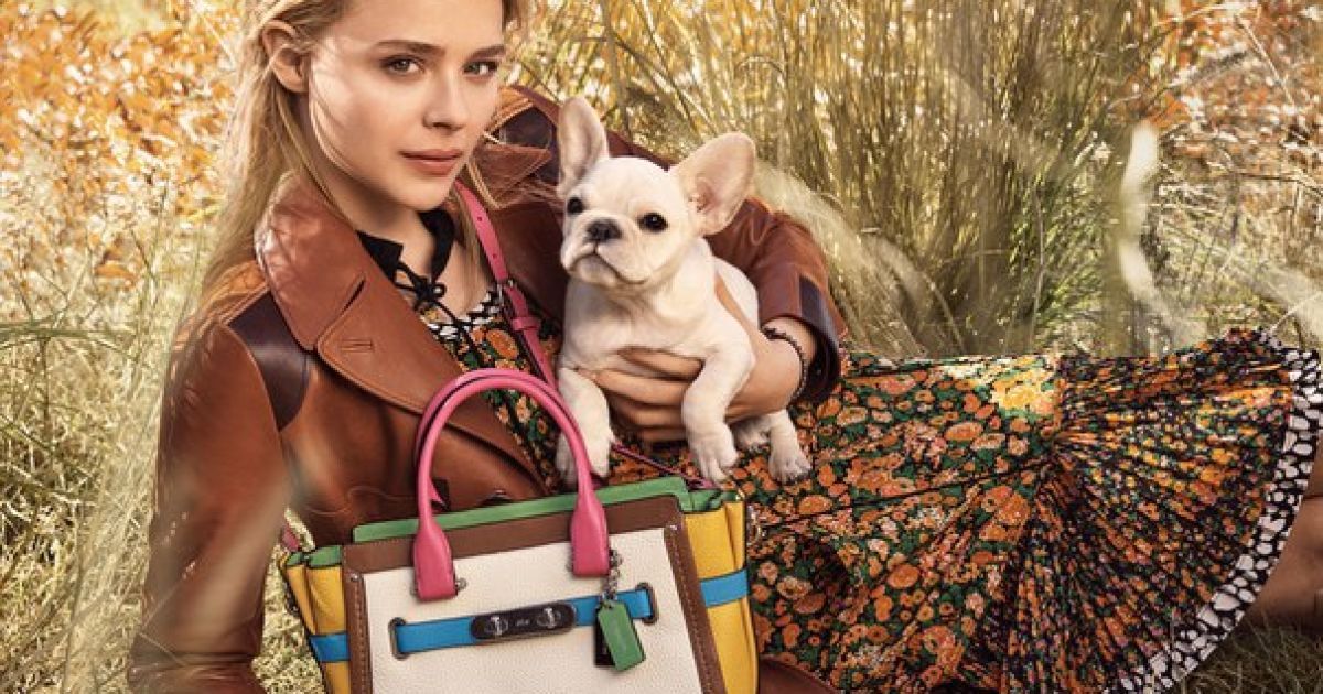 Хлоя Морец в рекламной кампании весенне-летней коллекции бренда Coach