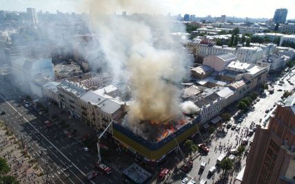 Пожар на Крещатике: активисты показали проект 12-этажки на месте исторического здания