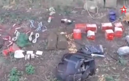 ФСБ показала відео вилученої в "українських диверсантів" вибухівки