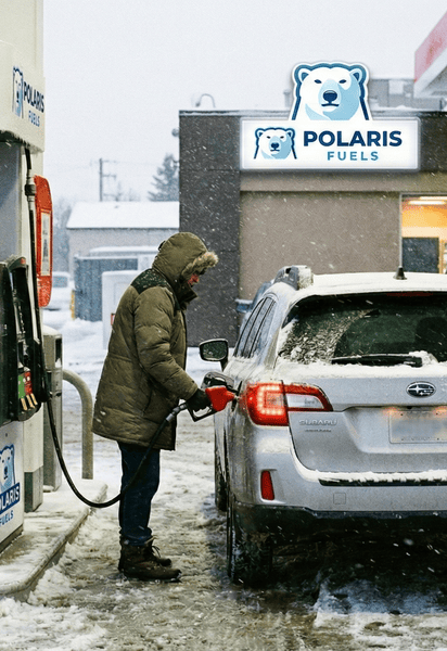 Заправка авто зимой