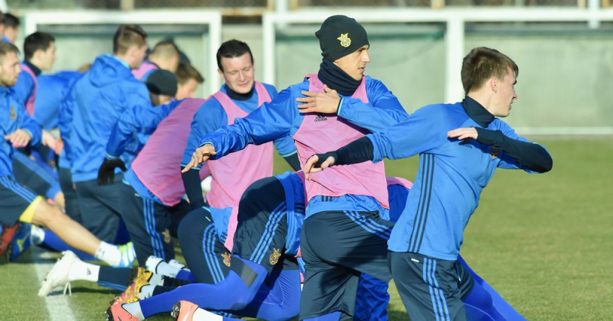 Тренировка сборной Украины