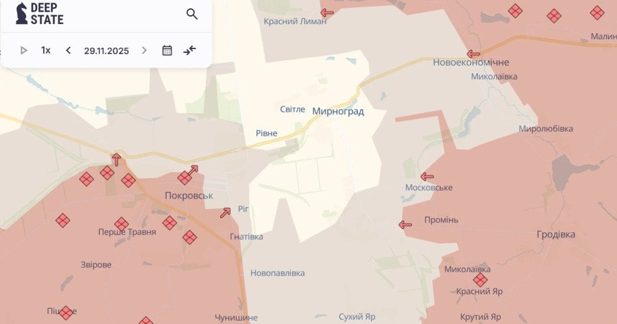 Просування росіян біля Мирнограда