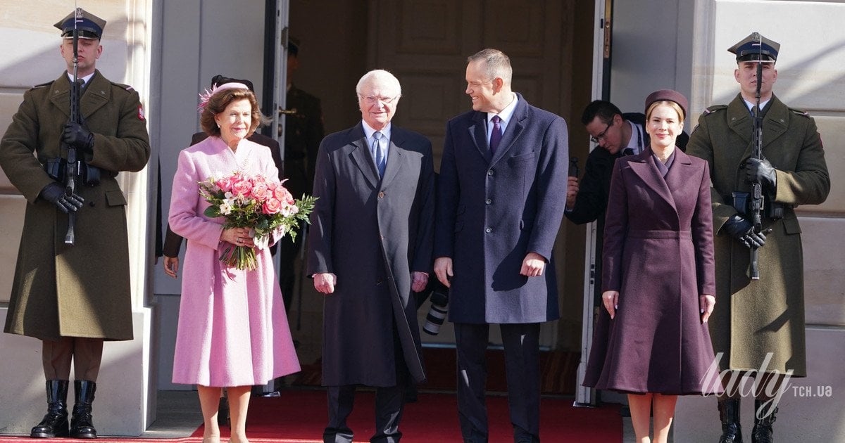 Королева Сильвія та король Карл Густав з президентським подружжям Польщі