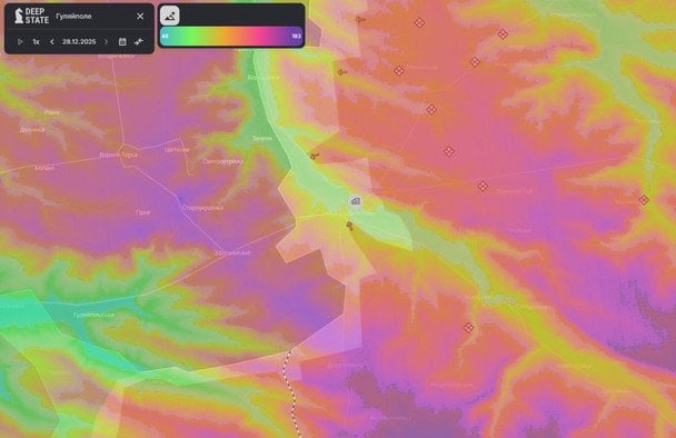 Рельеф Гуляйполя. / © Deepstatemap