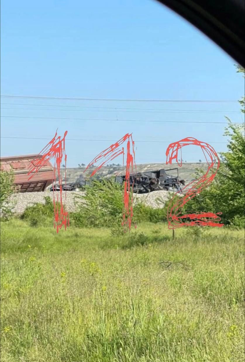 Фото з місця вибуху на залізниці в Криму / Telegram-канал 112 / © 