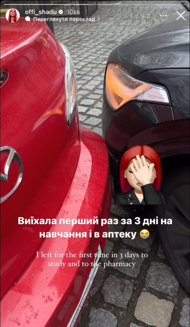 SHADU потрапила в ДТП / © instagram.com/offi_shadu