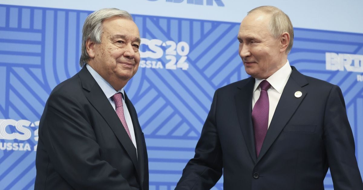 Антониу Гутерриш и Владимир Путин.
