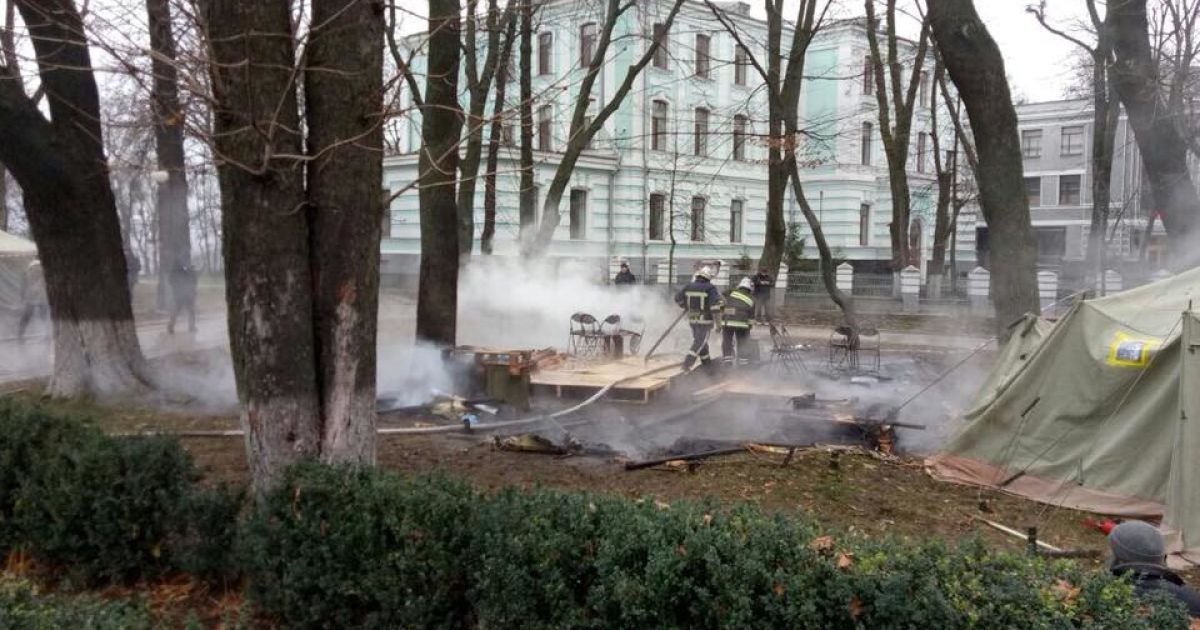 пожежа в наметі_5 / © ГУ Национальной полиции Украины в городе Киеве