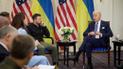 Зустріч президента США Джо Байдена із президентом України Володимиром Зеленським у Парижі