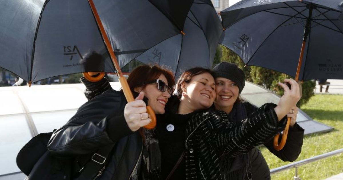 Акція "Walk for Freedom" до дня протидії торгівлі людьми відбулася в Києві / © УНІАН