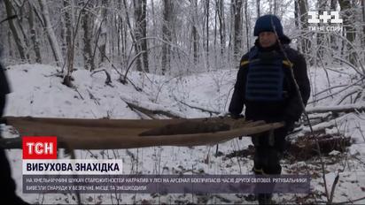В Хмельницкой области среди леса нашли артснаряды, противопехотные и минометные мины
