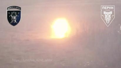 Дрон "підсмажив" склад протитанкових мін окупантів