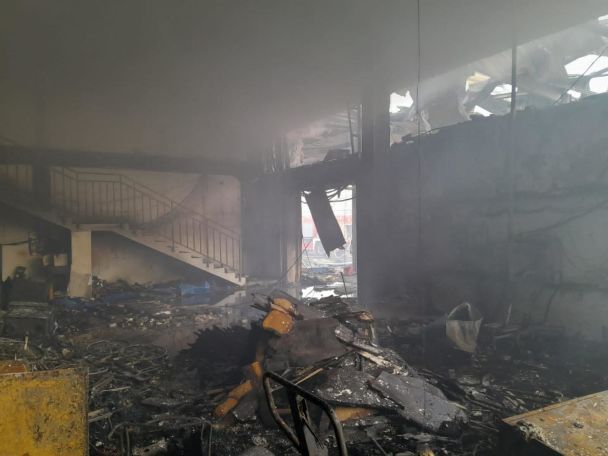 The hit on the humanitarian aid warehouse of the Ukrainian Red Cross