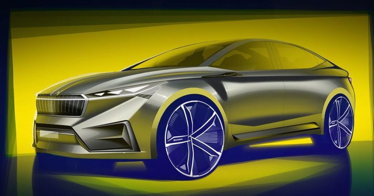 Електричну новинку Skoda Vision iV засвітили на ескізах
