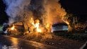 Пожар в результате ДТП возле Одессы в результате ДТП
