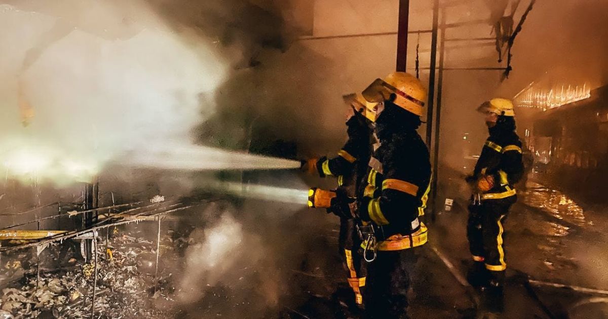 Горів ринок у Києві