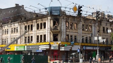 Наслідки пожежі на Хрещатику / © УНІАН
