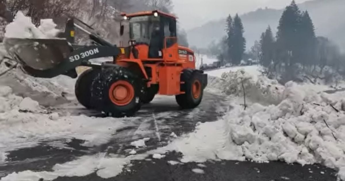 На Закарпатье возле "центра Европы" на автодорогу сошли две лавины: видео