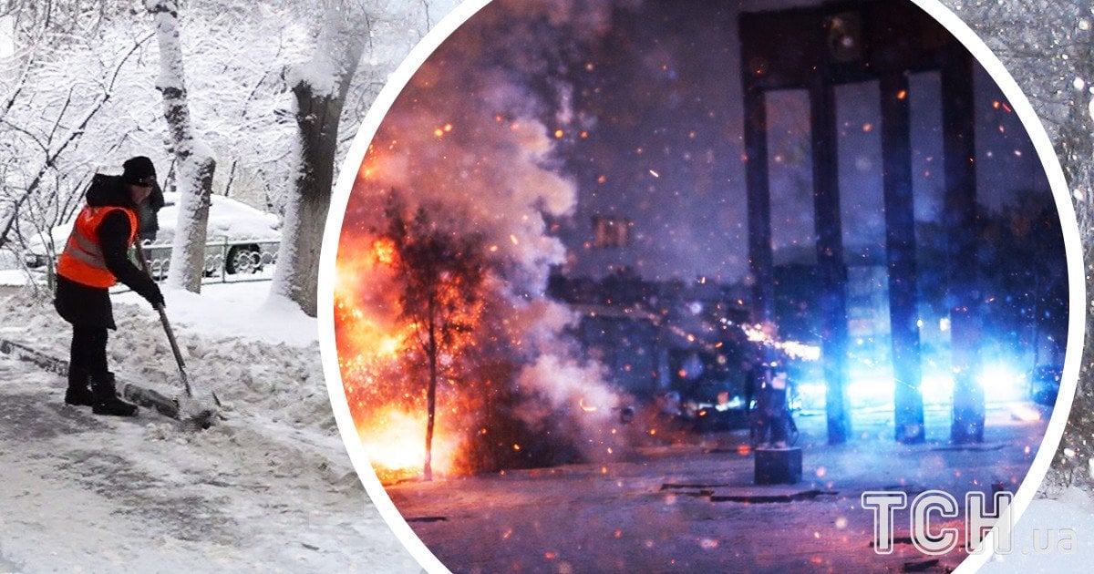 Комунальниця пані Оля прибирала під час атаки на Львів 15 січня