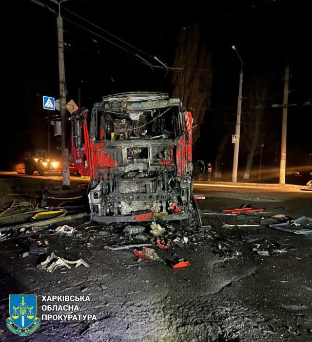 Наслідки атаки дронами по Харкову 4 квітня / Фото: Харківська обласна прокуратура