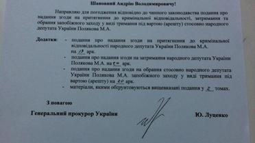 Луценко попросив ВР погодити притягнення до відповідальності п'ятьох нардепів_2 / © facebook.com/Лариса Сарган