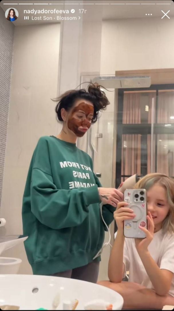 Надя Дорофеева с дочерью Миши Кацурина / © instagram.com/nadyadorofeeva