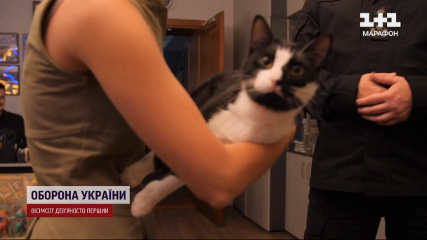 Гюнтер ІІ на руках у кореспондентки ТСН