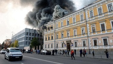 атака на Національну академію наук Київ пожежа в НАНУ_1 / © Радіо Свобода