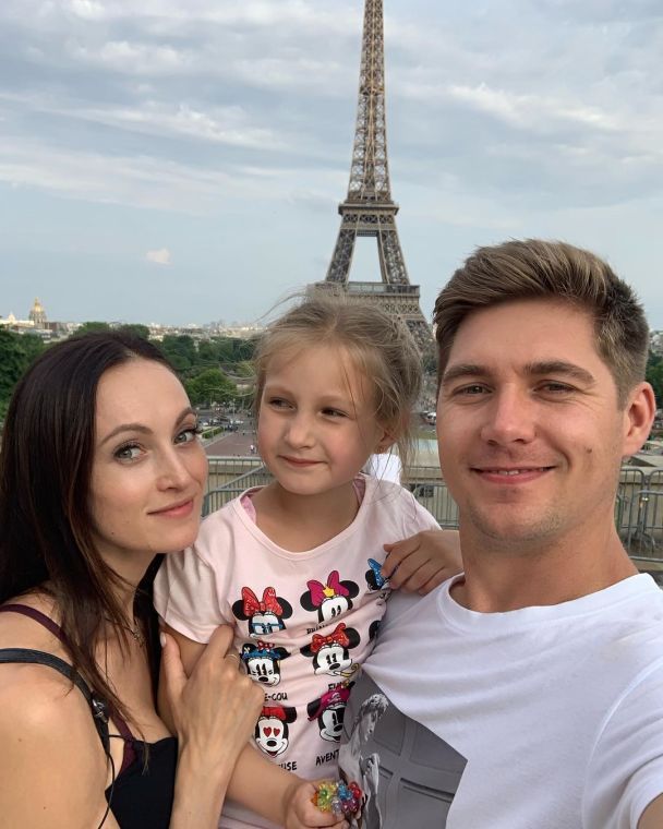 Володимир Остапчук з ексдружиною і донькою / © instagram.com/vova_ostapchuk