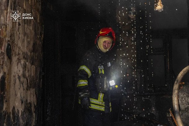 В Киеве вспыхнул пожар