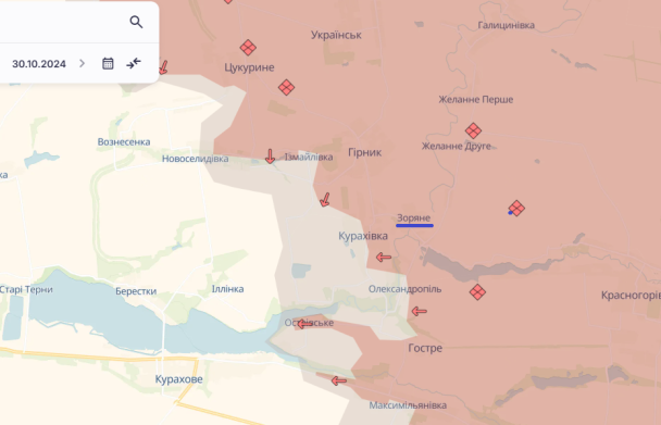 Зоряне на карті / © Deepstatemap