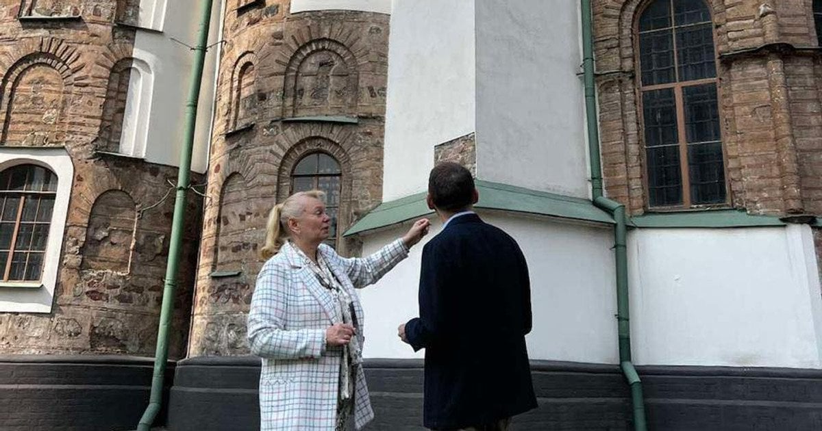 Повреждения Софиевского собора. Фото: Николай Точицкий