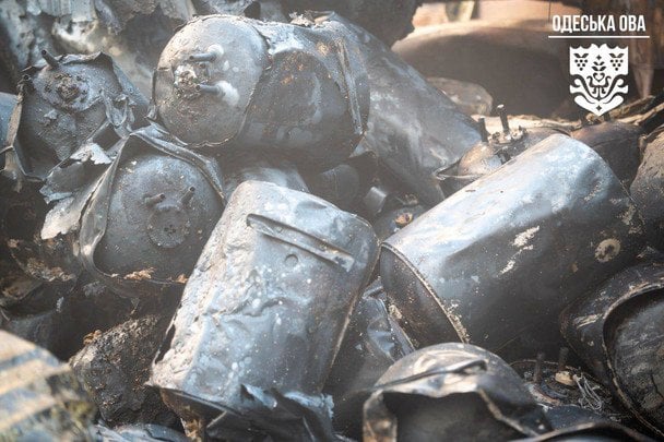Following a Russian attack, flames engulfed a warehouse storing household appliances, including boilers and heaters. / © Odesa Regional Military Administration