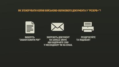 Як згенерувати військово-обліковий документ онлайн у додатку "Резерв+"